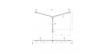 Консольный кронштейн двухрожковый К3-2,0-1,5-1-1