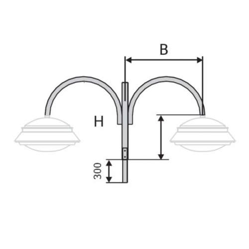 К16-1,2-1,6-1-5 кронштейн двухрожковый
