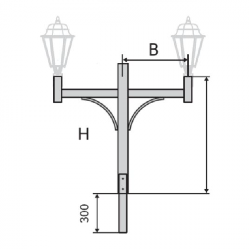К58-0,3-0,5-1-5 кронштейн двухрожковый