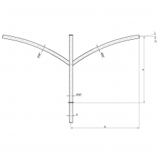 Консольный кронштейн двухрожковый К73-1,0-2,0-1-1