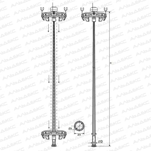 ВМО-40-В высокомачтовая опора